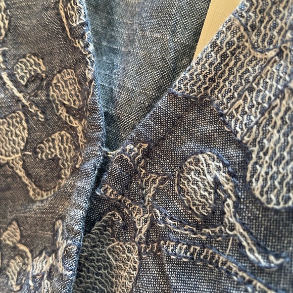 Lovestitch Janie Denim Blue Embroidered Midi Dress - Picture 6 of 12